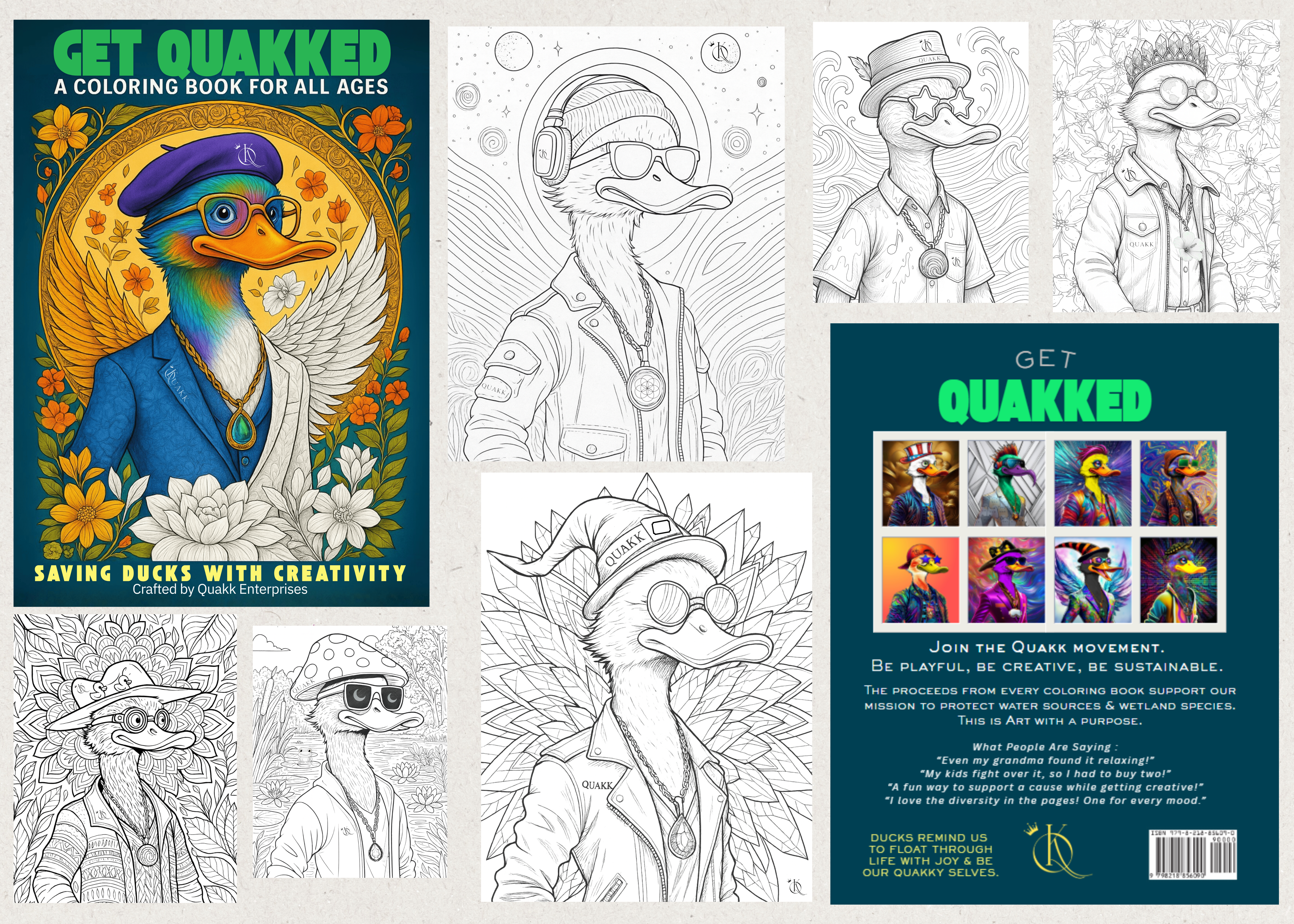 Get Quakked Conservation Coloring Book
